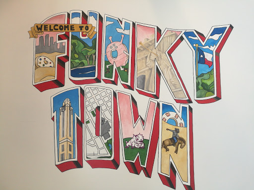 Funky Town Donuts Mural: Ingress portal